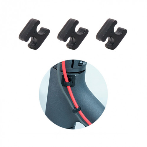 Pour Xiaomi M365 Scooter électrique câble de frein fermoir gestionnaire de clip organisateur fixe (noir) SH178B1418-34