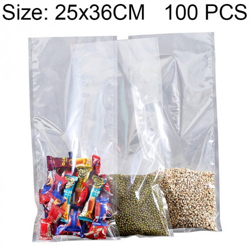 100 PCS emballage sous vide alimentaire sac en plastique transparent sac de conservation en nylon, taille: 25 cm x 36 cm SH0039161-36