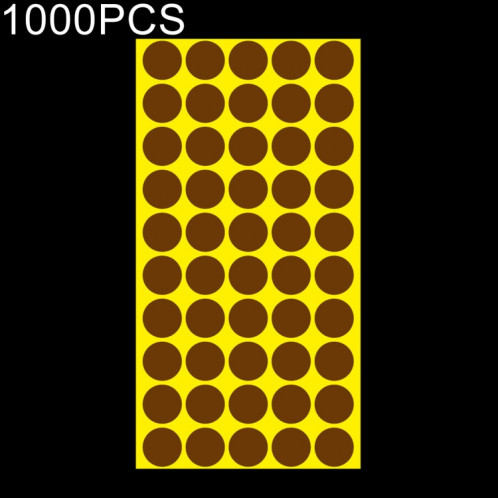 Étiquette de marque d'autocollant de marque colorée auto-adhésive de forme ronde de 1000 PCS (café) SH058C433-35