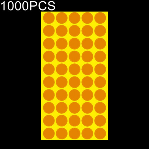 Étiquette de marque d'autocollant de marque colorée auto-adhésive de forme ronde de 1000 pièces (orange) SH058E1000-35