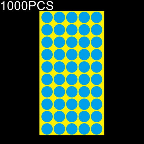Étiquette de marque d'autocollant de marque colorée auto-adhésive de forme ronde de 1000 PCS (bleu) SH058L500-35