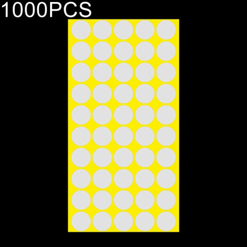 Étiquette de marque d'autocollant de marque colorée auto-adhésive de forme ronde de 1000 PCS (blanc) SH058W1852-35