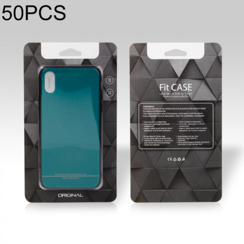 50 PCS Étui pour téléphone portable de haute qualité PVC + Colle Package Box pour iPhone (4,7 pouces) Taille disponible: 148 mm x 78 mm x 7 mm (noir) SH037B1514-32