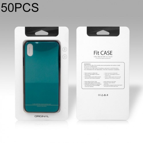 50 PCS Etui pour téléphone portable de haute qualité en PVC + Colle Boîte d'emballage pour iPhone (4,7 pouces) Taille disponible: 148 mm x 78 mm x 7 mm (blanc) SH037W1136-32