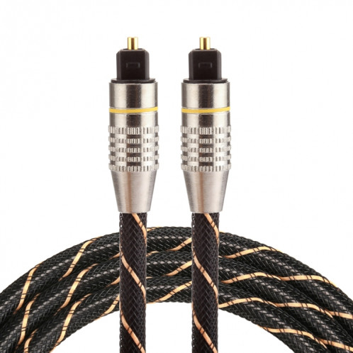 1m OD6.0mm plaqué or tête métallique tissé Net Line Toslink mâle vers mâle numérique câble audio optique SH0383613-37