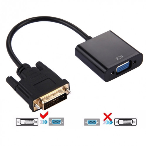 DVI-D 24 + 1 Pin Man à VGA 15 broches adaptateur HDTV Convertisseur (Noir) SD586B145-35