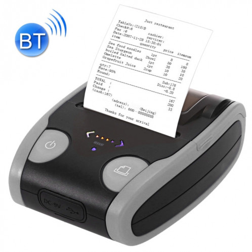 QS-5806 Imprimante thermique portative de reçu de position de Bluetooth de 58mm (gris) SH895H7-36