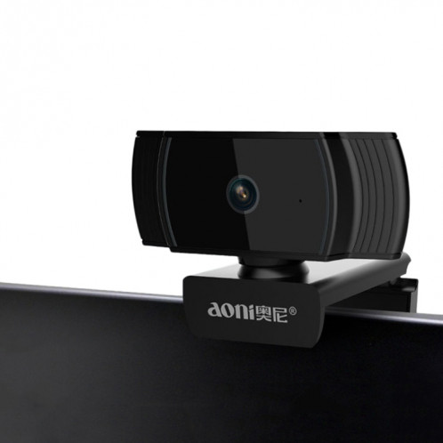 Aoni A20 FHD 1080P IPTV WebCam Téléconférence Enseignement Caméra de diffusion en direct avec microphone (Noir) SH918B1856-39