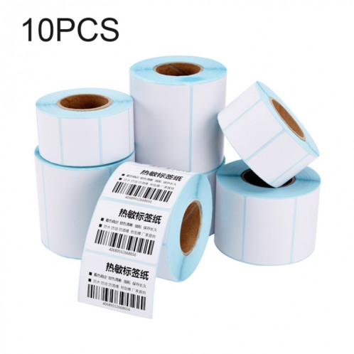 10 PCS 60 mm x 40 mm papier à étiquettes autocollant à code-barres thermique SH0932739-35