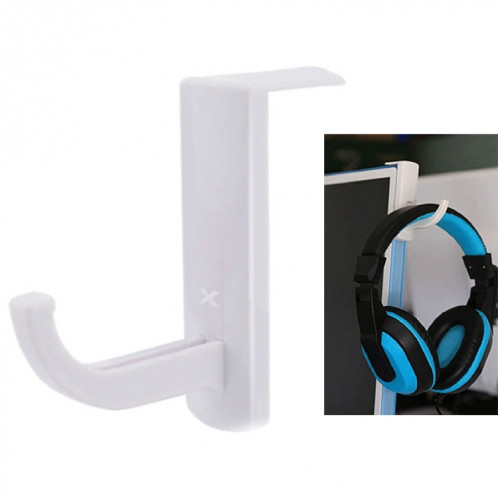 Universal Headphone Hanger PC Moniteur Bureau Casque Support Titulaire Crochet (Blanc) SU060W1958-36