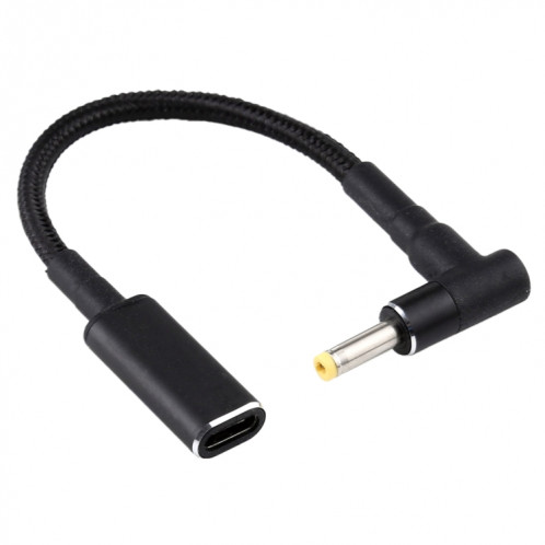 Coude de 4,0 x 1,7 mm vers adaptateur USB-C / Type-C Câble tressé en nylon SH1190482-35