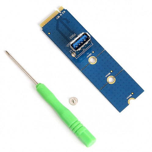 Convertisseur de fente USB 3.0 NGFF M.2 vers PCI-E X16 avec tournevis (bleu) SU332L1569-34