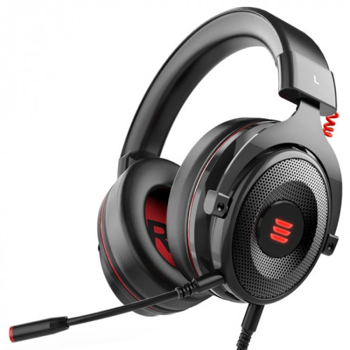 EKSA E900 PRO 7.1 Casque de jeu lumineux à tête lumineuse montée à la tête contrôlée par la tête avec microphone (noir) SE585B1828-37