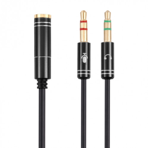 Câble d'adaptateur mâle de 3,5 mm à 2 x 3,5 mm (noir) SH651B1187-36
