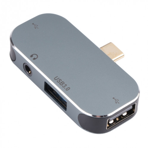 4 in 1 USB-C / Type-C Male to USB-C / Type-C + 3.5mm AUX + USB 3.0 + USB Female Adapter SH192456-34