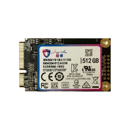 Disque SSD JingHai 1,8 pouces mSATA, Architecture Flash: MLC, Capacité: 512 Go SJ20661142-36