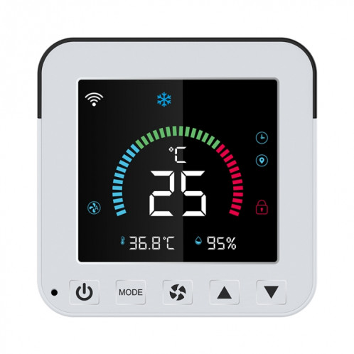 Neo NAS-RT01W WiFi Smart Color Screen infrarouge Air Climostat Thermostat (noir) SN087B34-314