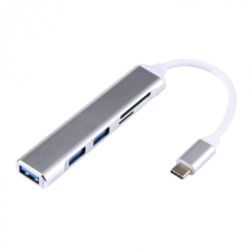 5 en 1 USB-C / TYPE-C 3.1 à SD / TF Slot SD / TF + 3 ports USB 3.0 PORTS MELIFCONCTIONNEL Docking Station Hub (Gris) SH222H94-37