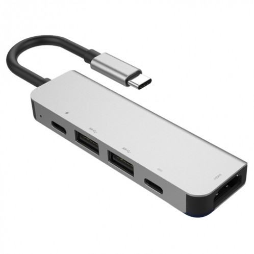 Adaptateur HUB 5 en 1 HDMI + USB x 2 + PD x 2 vers USB-C / Type-C SH22561602-35