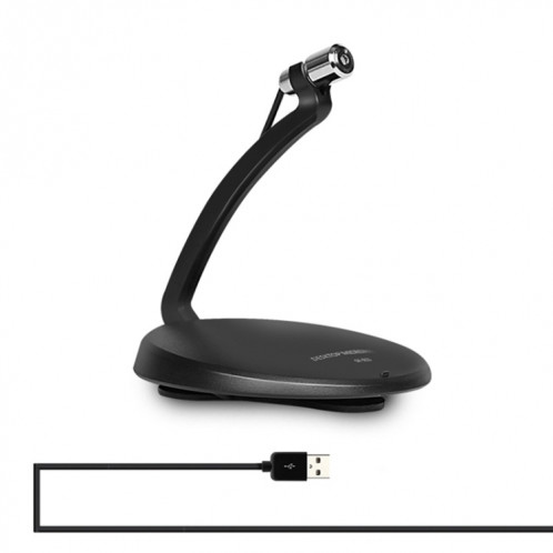 Yanmai SF-911B USB 2.0 microphone à condensateur d'enregistrement professionnel avec support de base, longueur de câble: 1,5 m (noir) SY439B1941-319