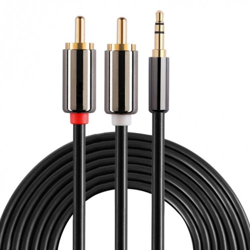 Câble audio 3,5 mm plaqué or 3,5 mm vers 2 câbles RCA mâles stéréo S32476421-38