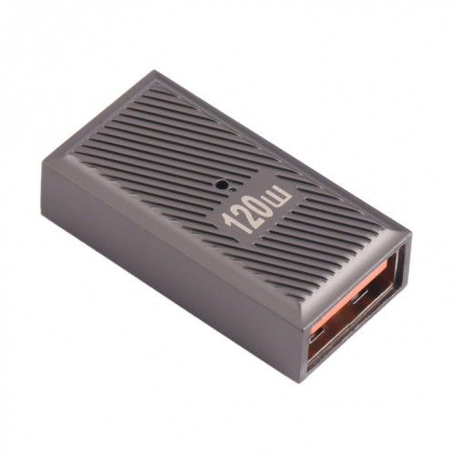 Adaptateur de charge droit USB femelle vers USB-C/Type-C femelle 10 Gbit/s (Gun Metal) SH03GM1620-37