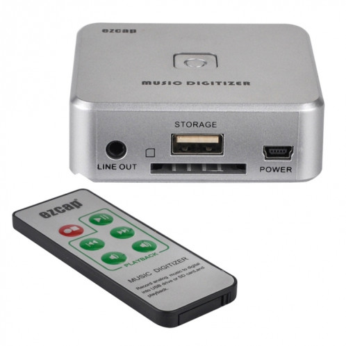 EZCAP241 Audio Adaptateur Enregistreur Carte, 3.5mm RCA R / L Analogique Audio MP3 Convertisseur Digitizer (Argent) SE745S305-36