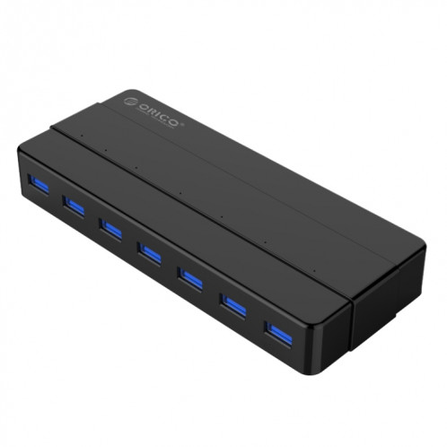 ORICO H7928-U3 ABS Matériel Bureau 7 Ports USB 3.0 HUB avec 1 m de Câble (Noir) SO025B1129-312