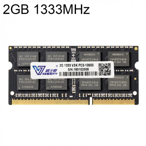 Vaseky 2GB 1333 MHz PC3-10600 DDR3 PC Mémoire RAM Module pour Ordinateur Portable SV3050168-33