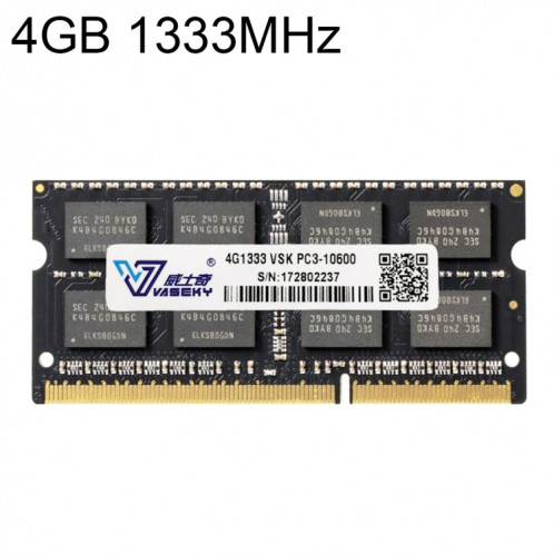 Vaseky 4GB 1333 MHz PC3-10600 DDR3 PC Mémoire RAM Module pour Ordinateur Portable SV3051924-33