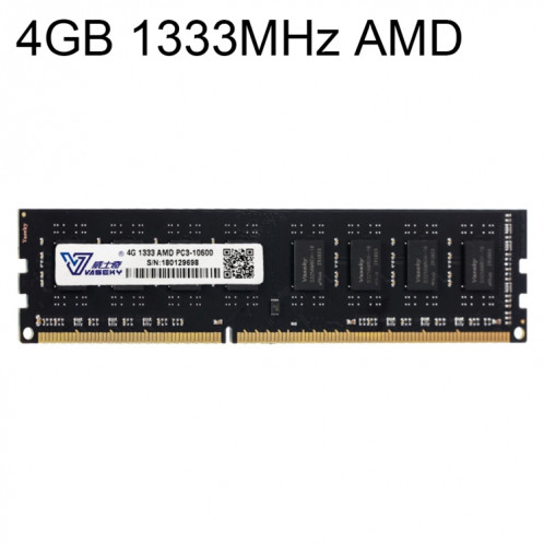 Vaseky 4GB 1333 MHz AMD PC3-10600 DDR3 PC Mémoire RAM Module pour ordinateur de bureau SV30651685-33