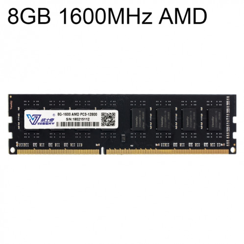 Vaseky 8GB 1600 MHz AMD PC3-12800 DDR3 PC Mémoire RAM Module pour ordinateur de bureau SV3066997-33