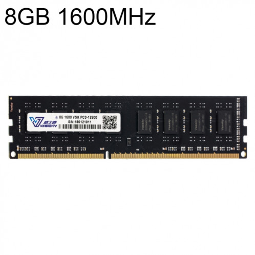 Vaseky 8GB 1600 MHz PC3-12800 DDR3 PC Mémoire RAM Module pour ordinateur de bureau SV3067335-33