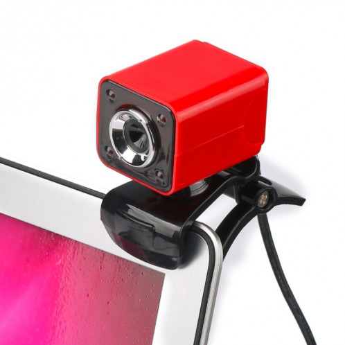 A862 caméra de fil USB rotative 12MP HD WebCam 360 degrés avec microphone et 4 lumières LED pour ordinateur de bureau Ordinateur portable PC Skype, longueur de câble: 1,4 m SH455R73-36