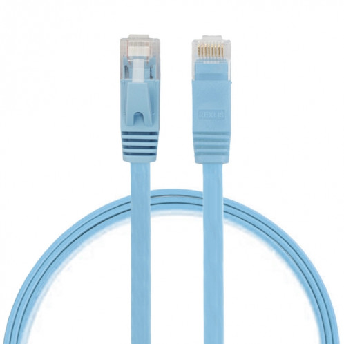 0.5m CAT6 câble plat Ethernet réseau LAN ultra-plat, cordon RJ45 (bleu) S0460L1528-36