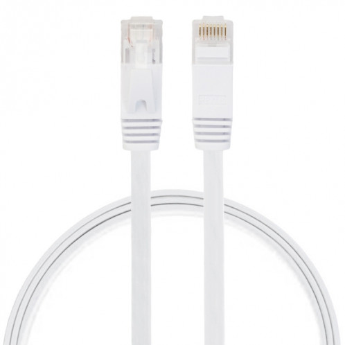 0.5m CAT6 câble LAN réseau Ethernet ultra-plat, cordon RJ45 (blanc) S0460W1134-36