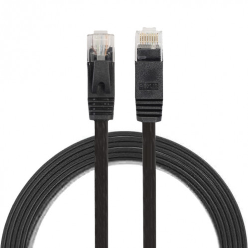 1.8m CAT6 câble plat Ethernet réseau LAN ultra-plat, cordon RJ45 (noir) S1462B14-36