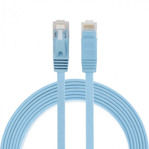 2m CAT6 câble plat Ethernet réseau LAN ultra-plat, cordon RJ45 (bleu) S2463L1268-36