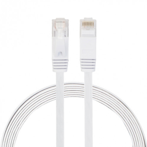 Câble réseau LAN plat Ethernet ultra-plat CAT6 2m, cordon RJ45 (blanc) S2463W1421-36