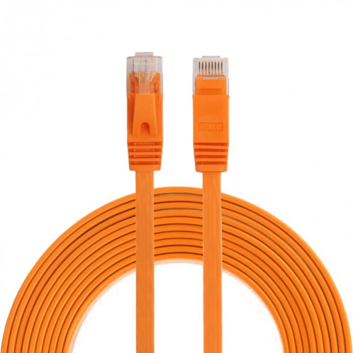 Câble réseau LAN plat Ethernet ultra-plat 3m CAT6, cordon RJ45 (Orange) S3464E1961-36