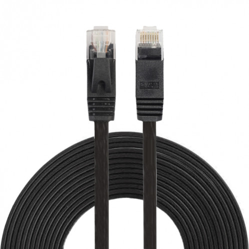Câble réseau LAN plat Ethernet ultra-plat CAT6 5m, cordon RJ45 (noir) S5465B433-36