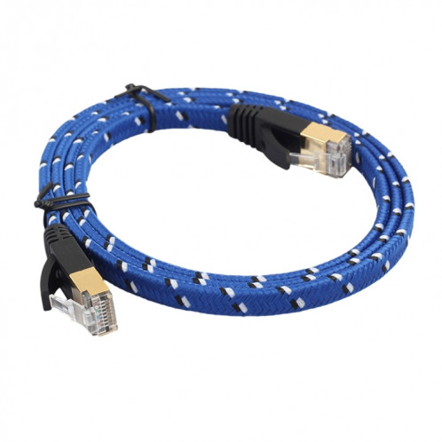 1m plaqué or CAT-7 10 Gigabit Ethernet ultra plat câble de raccordement pour le réseau LAN de routeur de modem, construit avec le connecteur RJ45 blindé S13640682-36