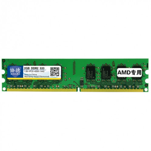 XIEDE X023 DDR2 533 MHz, 2 Go, module général de mémoire RAM AMD spéciale pour PC de bureau SX37901625-36