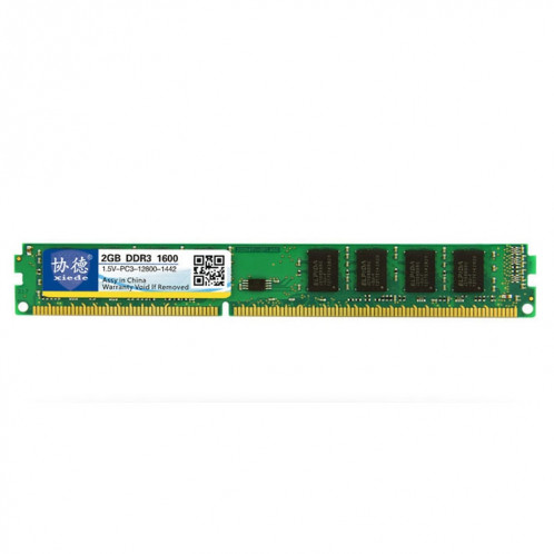 XIEDE X033 DDR3 1600 MHz 2 Go 1,5 V Général Module de mémoire RAM à compatibilité totale pour ordinateur de bureau SX38051159-36