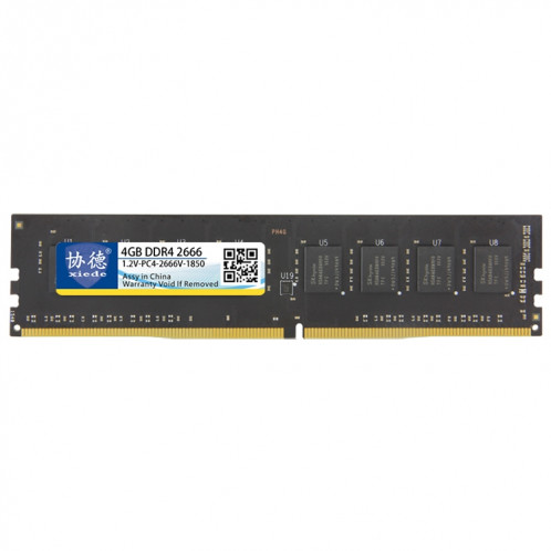 XIEDE X054 DDR4 2666 MHz 4 Go Module de mémoire RAM à compatibilité totale pour PC de bureau SX38301386-36