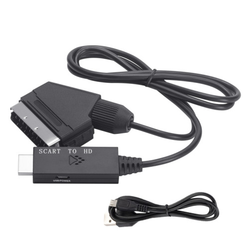 Câble Adaptateur Audio Vidéo Convertisseur Péritel Vers HDMI Compatible (Noir) SH588B162-36