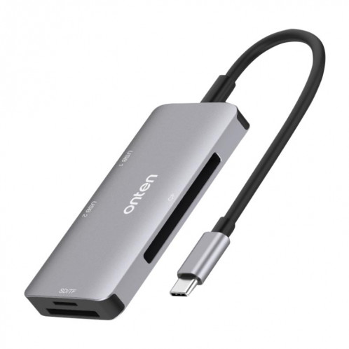 Onten 91882 5 en 1 USB3.0 x3 + SD + TF + CF Type-C / USB-C OTG lecteur de carte multifonction SO50821308-311