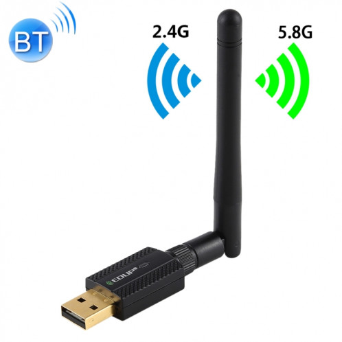 EDUP EP-AC1661 2 en 1 Bluetooth 4.2 + Dual Band 11AC 600Mbps Adaptateur USB sans fil haute vitesse Récepteur WiFi SE5790387-313