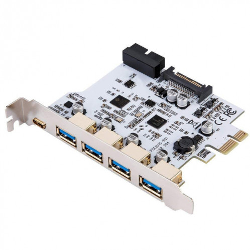 USB3.0 Type-C / USB-C Front Riser Card Dual Core Desktop Computer Motherboard (Blanc) SH801W1078-37