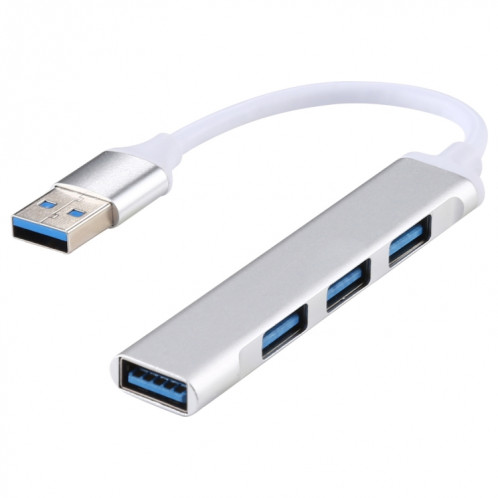 A-809 4 x USB 3.0 vers USB 3.0 Adaptateur HUB en alliage d'aluminium (argent) SH053S393-37